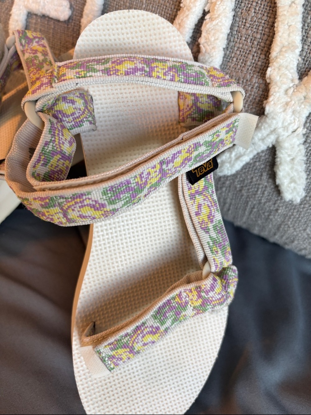 Teva Floral Strap Midform Universal Platform Sandals Light Pink Floral Garden 8 - Picture 4 of 9